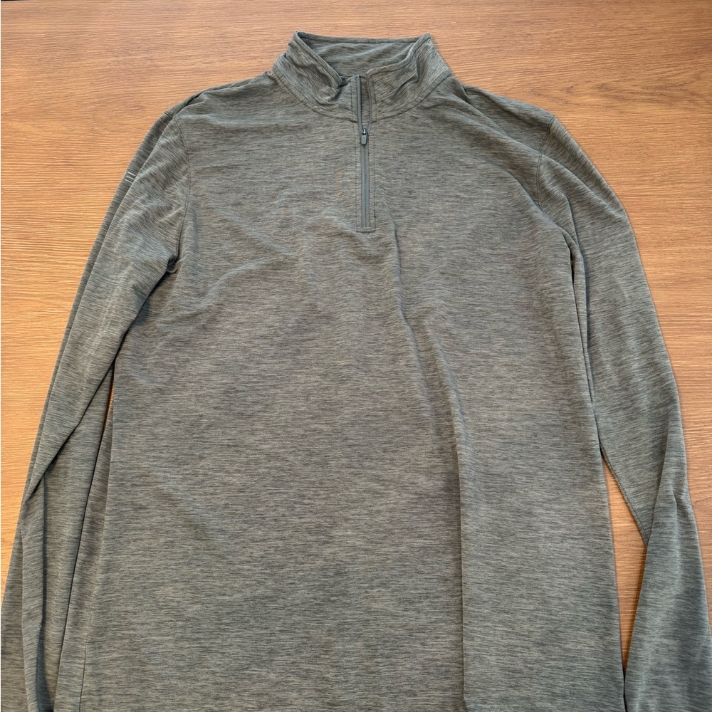 Green Quarter-Zip Pullover